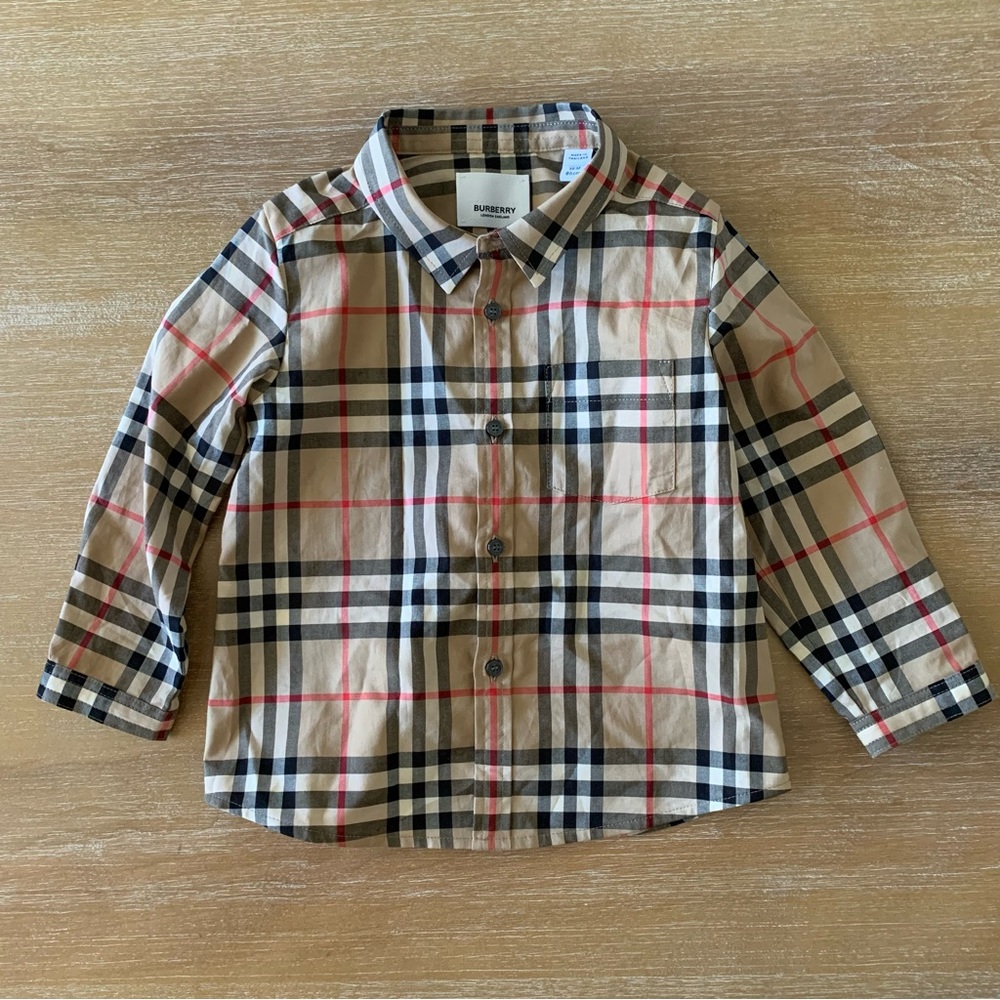 Burberry Plaid Button Down 18 Months